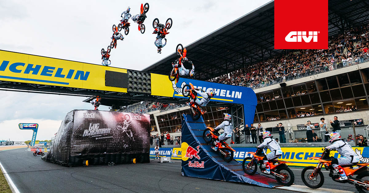 GIVI+junto+a+Luc+Ackermann+en+su+14.%C2%BA+r%C3%A9cord+mundial+en+Le+Mans